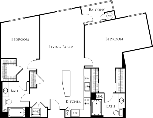 2 beds, 2 baths, 1,367 sqft, $3,477, Unit 345