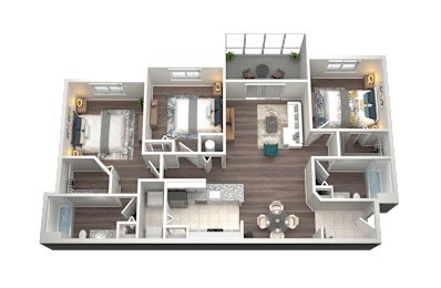 3 beds, 2 baths, 1,281 sqft, $2,681