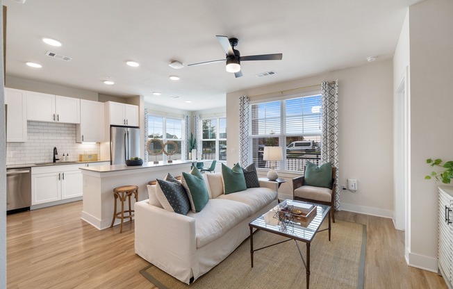 Open Concept Living Room & Kitchen