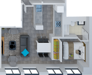 1 bed, 1 bath, 760 sqft, $1,845