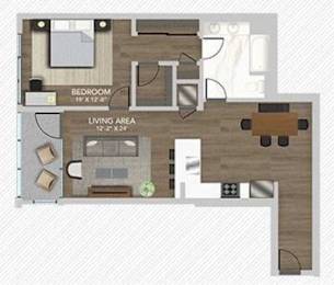 1 bed, 1 bath, 911 sqft, $6,706