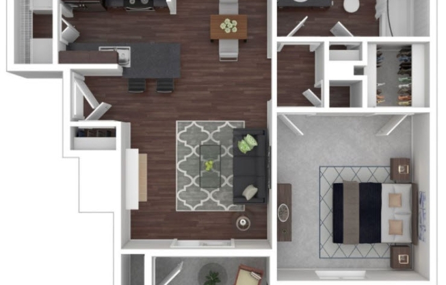 1 bed, 1 bath, 698 sqft, $1,007