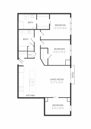 2 beds, 2 baths, 1,291 sqft, $2,065