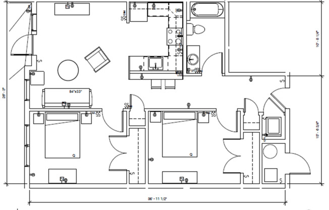 2 beds, 2 baths, 920 sqft, $1,975, Unit 407