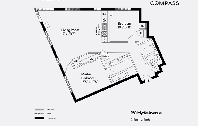 2 beds, 2 baths, 1,052 sqft, $6,399, Unit 1903
