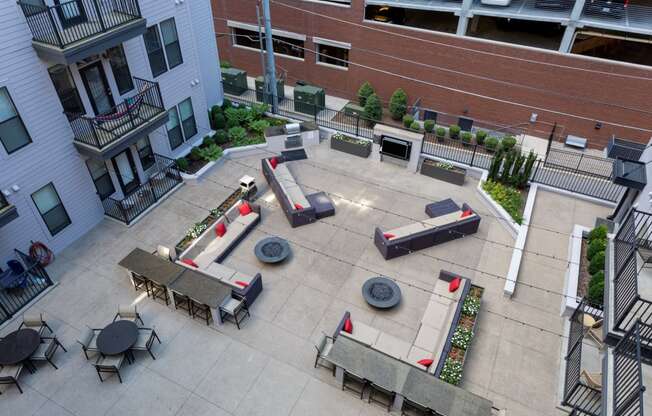 Aerial View Of Courtyard Area at Artisan on 18th, Tennessee