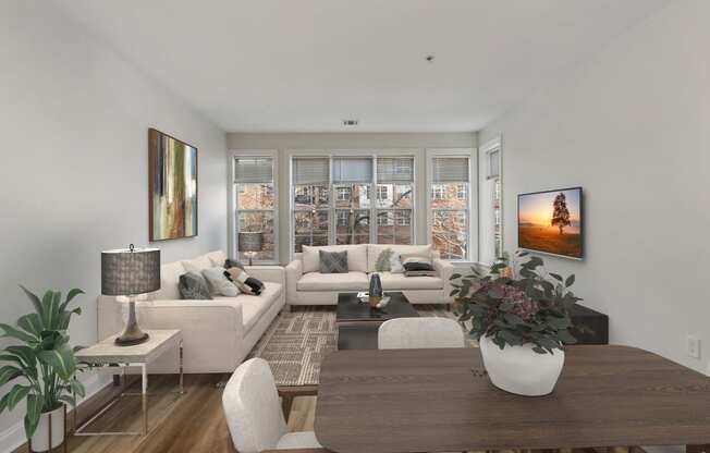 Living Room at Park Square Apartments, Rahway, NJ