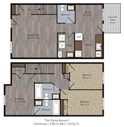 3 beds, 2.5 baths, 1,130 sqft, $1,654