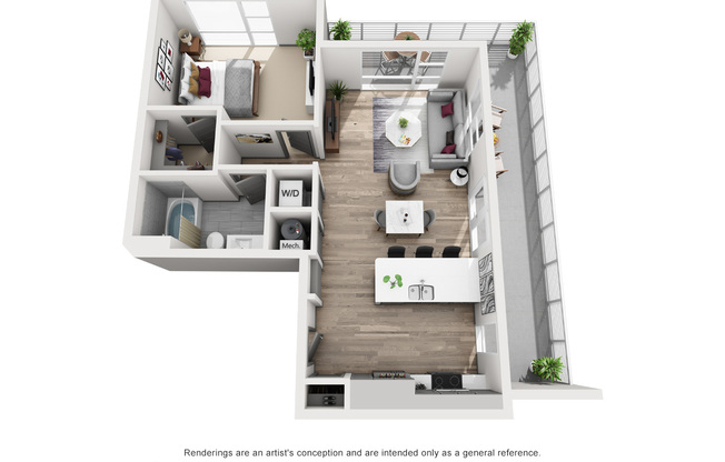 1 bed, 1 bath, 778 sqft, $2,356