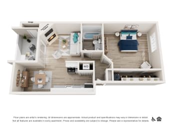 1 bed, 1 bath, 637 sqft, $1,553