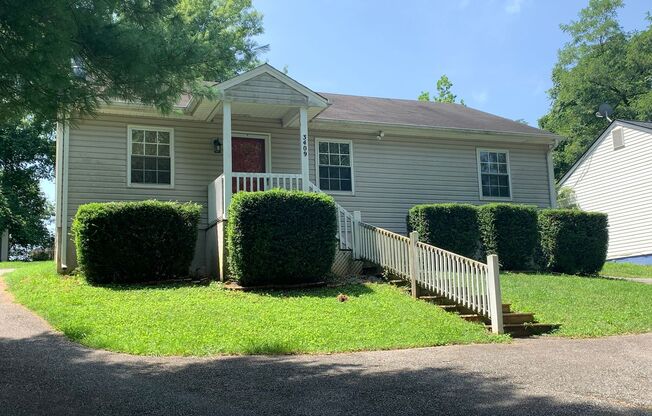 House with Long Driveway & Front Porch