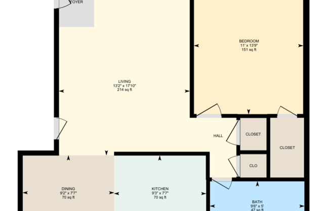 1 bed, 1 bath, 750 sqft, $785