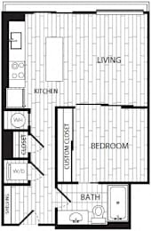 1 bed, 1 bath, 576 sqft, $2,217