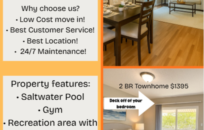 2 beds, 1 bath, 850 sqft, $1,295, Unit M100