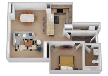 1 bed, 1 bath, 677 sqft, $1,438