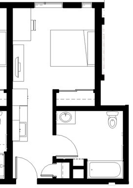 Studio, 1 bath, 352 sqft, $1,150, Unit 410