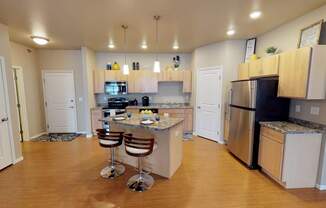 kitchen with island