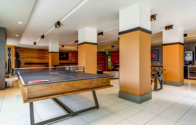 clubroom with ping pong table