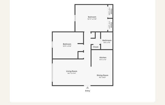 2 beds, 1 bath, 950 sqft, $999