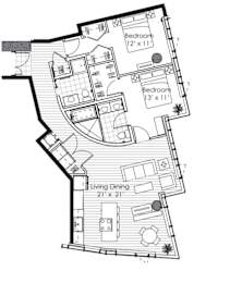 2 beds, 2 baths, 1,219 sqft, $4,778