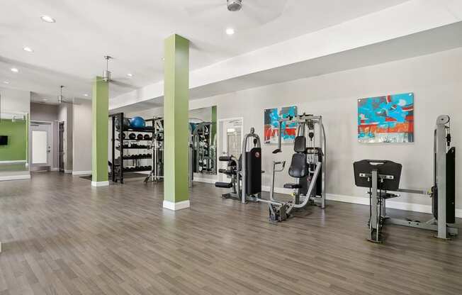 high-endurance fitness center at Sorelle apartments