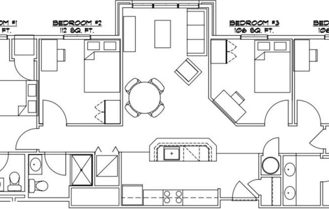 4 beds, 3 baths, 1,210 sqft, $1,537