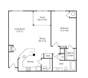 1 bed, 1 bath, 975 sqft, $1,979