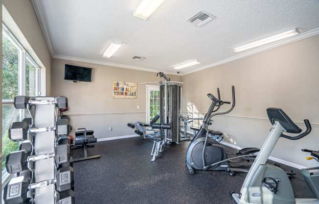 Fitness Center with weights