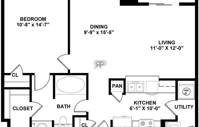 1 bed, 1 bath, 786 sqft, $1,642