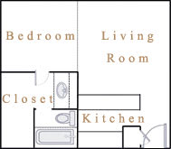 Studio, 1 bath, 473 sqft, $1,004