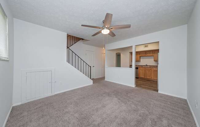 Carpeted Living Space at Millcroft Apartments and Townhomes, Ohio