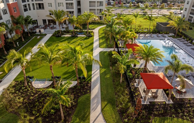 lounge and pool area