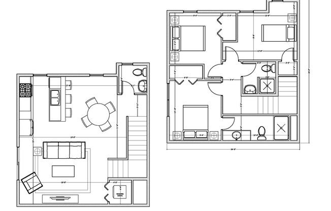 3 beds, 2.5 baths, 1,160 sqft, $1,850, Unit Apartment 01