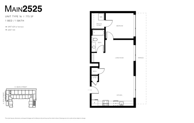 1 bed, 1 bath, 725 sqft, $1,695, Unit APT 724