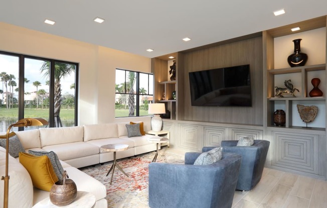 Living room with Sofa and TV at Azola West Palm Beach, West Palm Beach