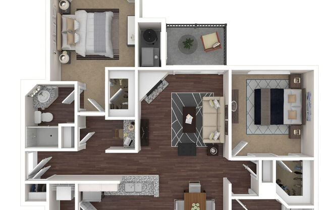 2 beds, 2 baths, 1,033 sqft, $2,375