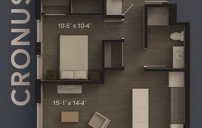 2 beds, 2 baths, 782 sqft, $2,000, Unit 401