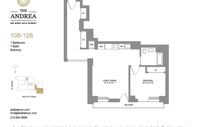 1 bed, 1 bath, $8,250, Unit 10B