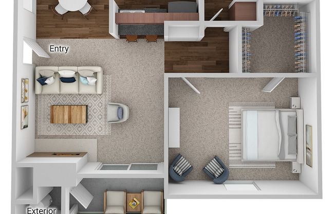 1 bed, 1 bath, 682 sqft, $829