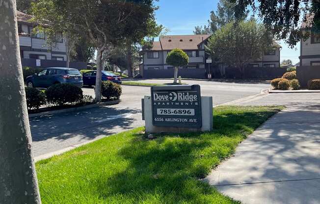 Front enterance at Dove Ridge Apartments.