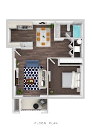 1 bed, 1 bath, 636 sqft, $1,641