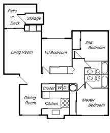 3 beds, 2 baths, 1,100 sqft, $1,799