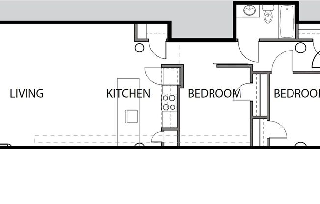 2 beds, 1 bath, 800 sqft, $1,800, Unit 3K