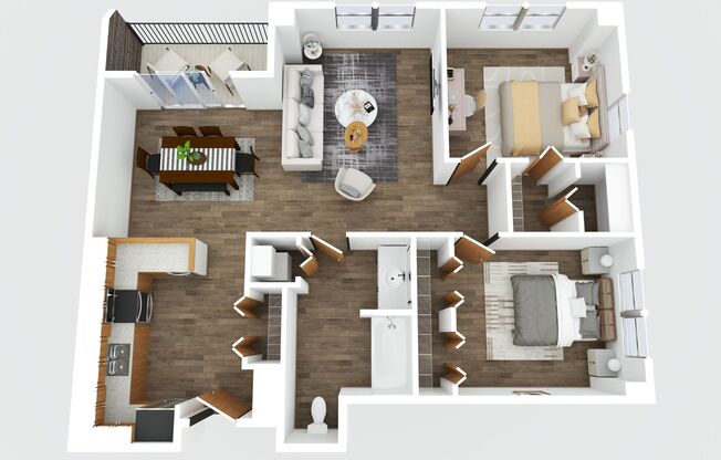 2 beds, 1 bath, 879 sqft, $1,700, Unit 308