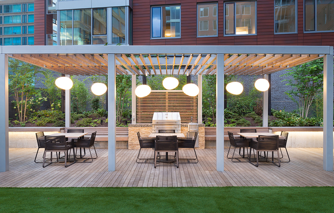 Dining al fresco with this outdoor entertaining area