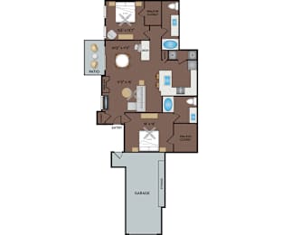 2 beds, 2 baths, 1,271 sqft, $1,810