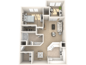 1 bed, 1 bath, 870 sqft, $1,735