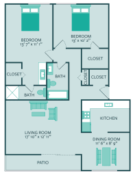 2 beds, 1.8 baths, 1,017 sqft, $1,240