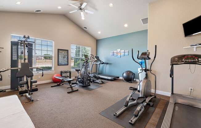 the gym has plenty of exercise equipment for your workouts
