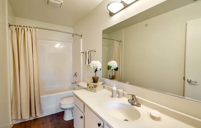 bathroom with a sink and a shower